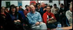 Público asistente a la presentación del VILLAMOCHO en el Centro social La Semiente de L'Entregu, el 5 de noviembre de 2015...